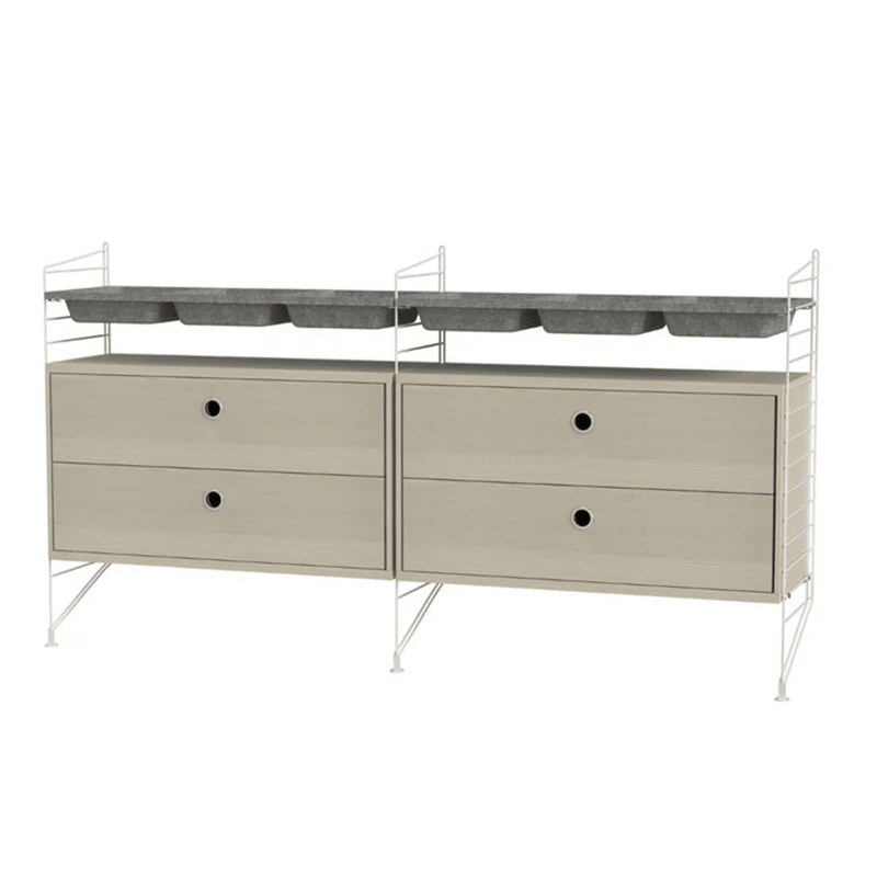 String Bedroom G Shelves String Furniture Ash / White 