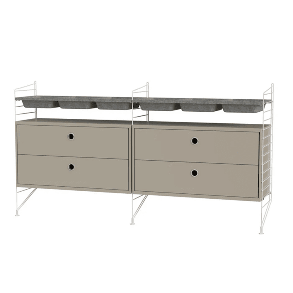 String Bedroom G Shelves String Furniture Beige / White 