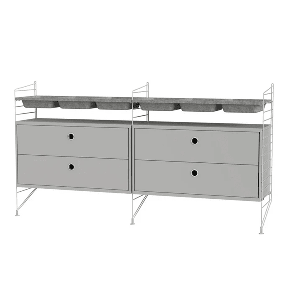 String Bedroom G Shelves String Furniture Grey / Grey 