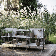 String Freestanding Shelf - Galvanized Back Panel Accessories String Furniture 