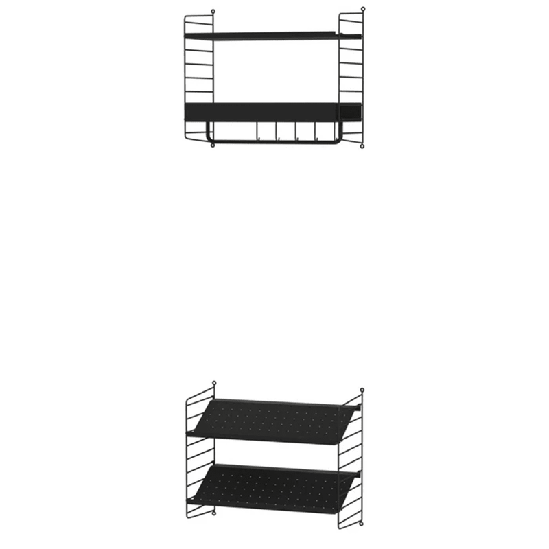 String Hallway E Shelves String Furniture Black / Black 