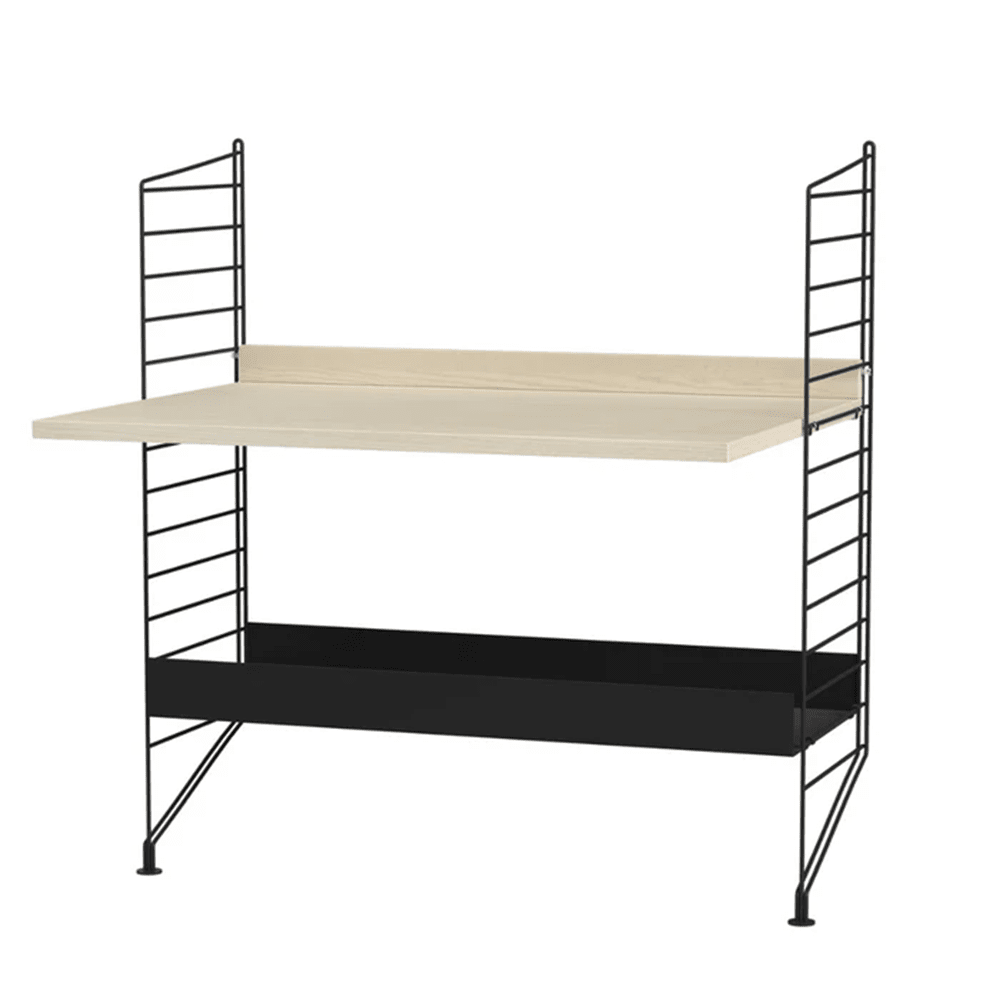 String Kids Room A Shelves String Furniture Ash / Black 