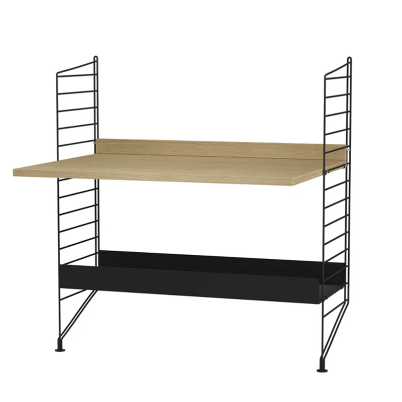 String Kids Room A Shelves String Furniture Oak / Black 