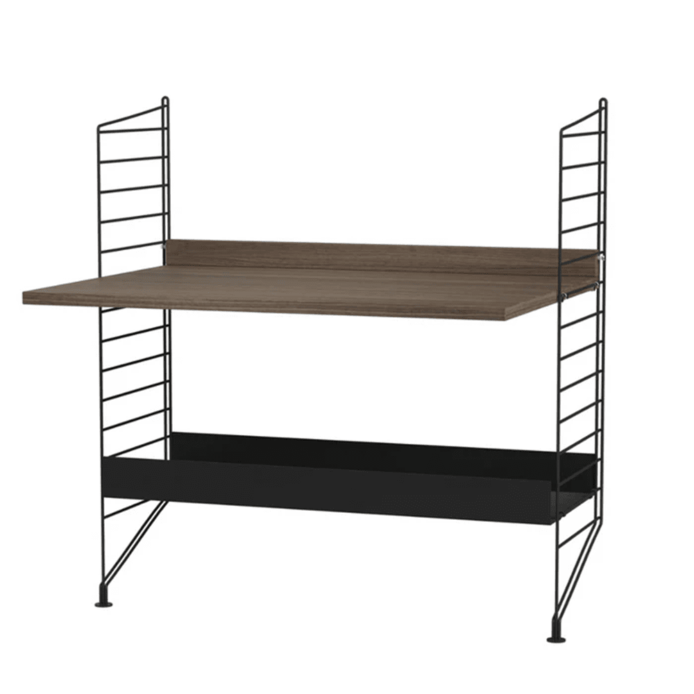 String Kids Room A Shelves String Furniture Walnut / Black 