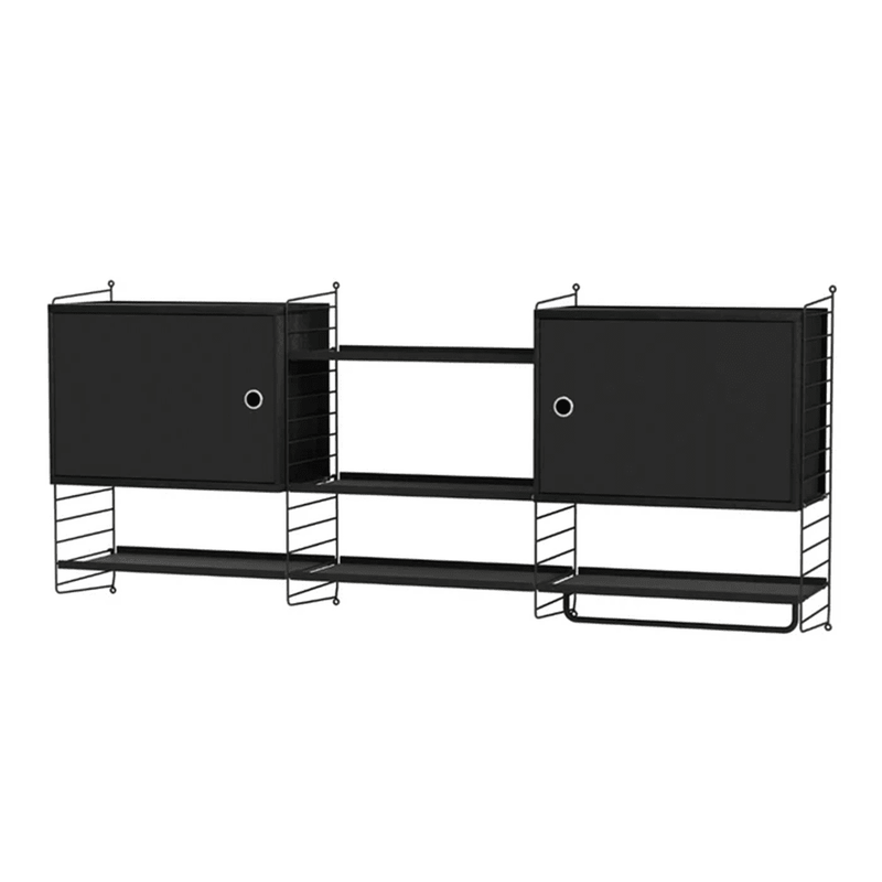 String Kitchen M Shelves String Furniture Black / Black 