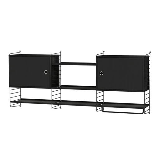 String Kitchen M Shelves String Furniture Black / Black 