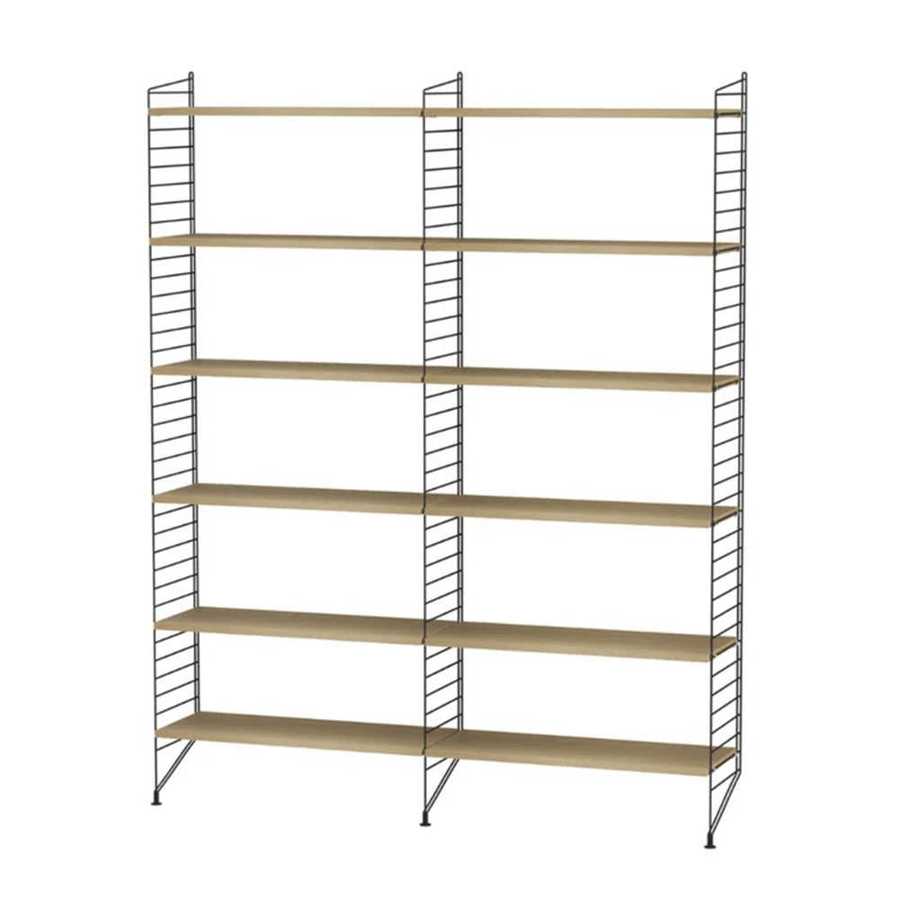 String Living Room A Shelves String Furniture Oak / Black 