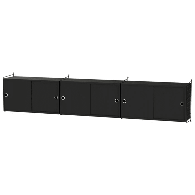 String Living Room D Shelves String Furniture Black Stained Ash / Black 