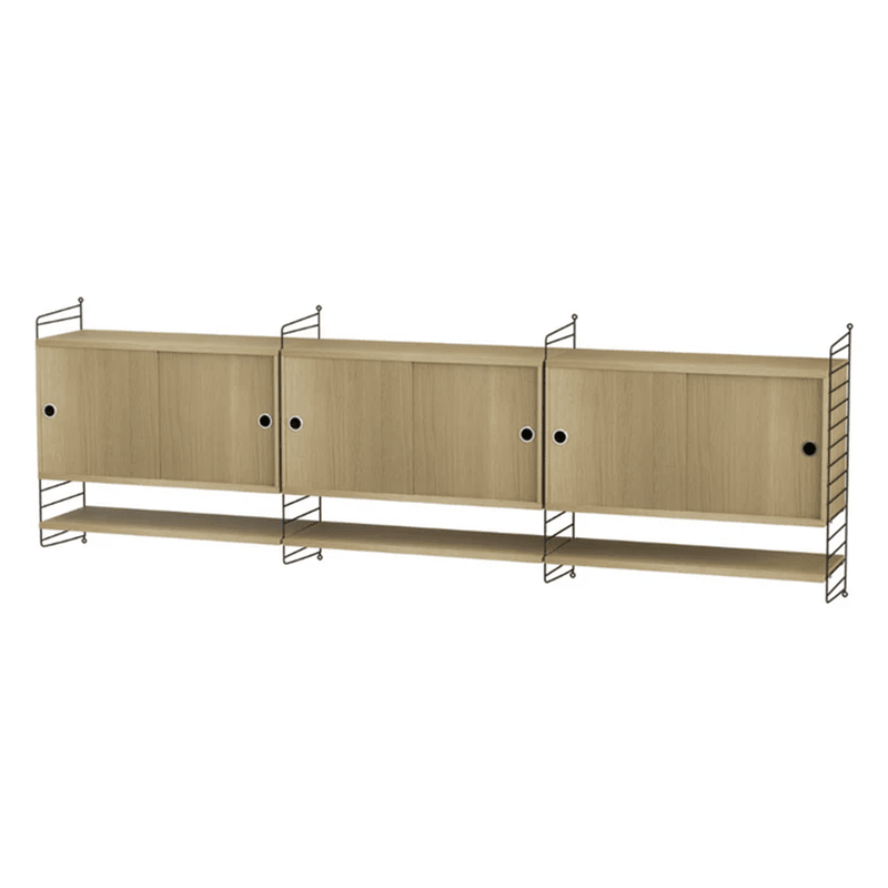 String Living Room E Shelves String Furniture Oak / Black 