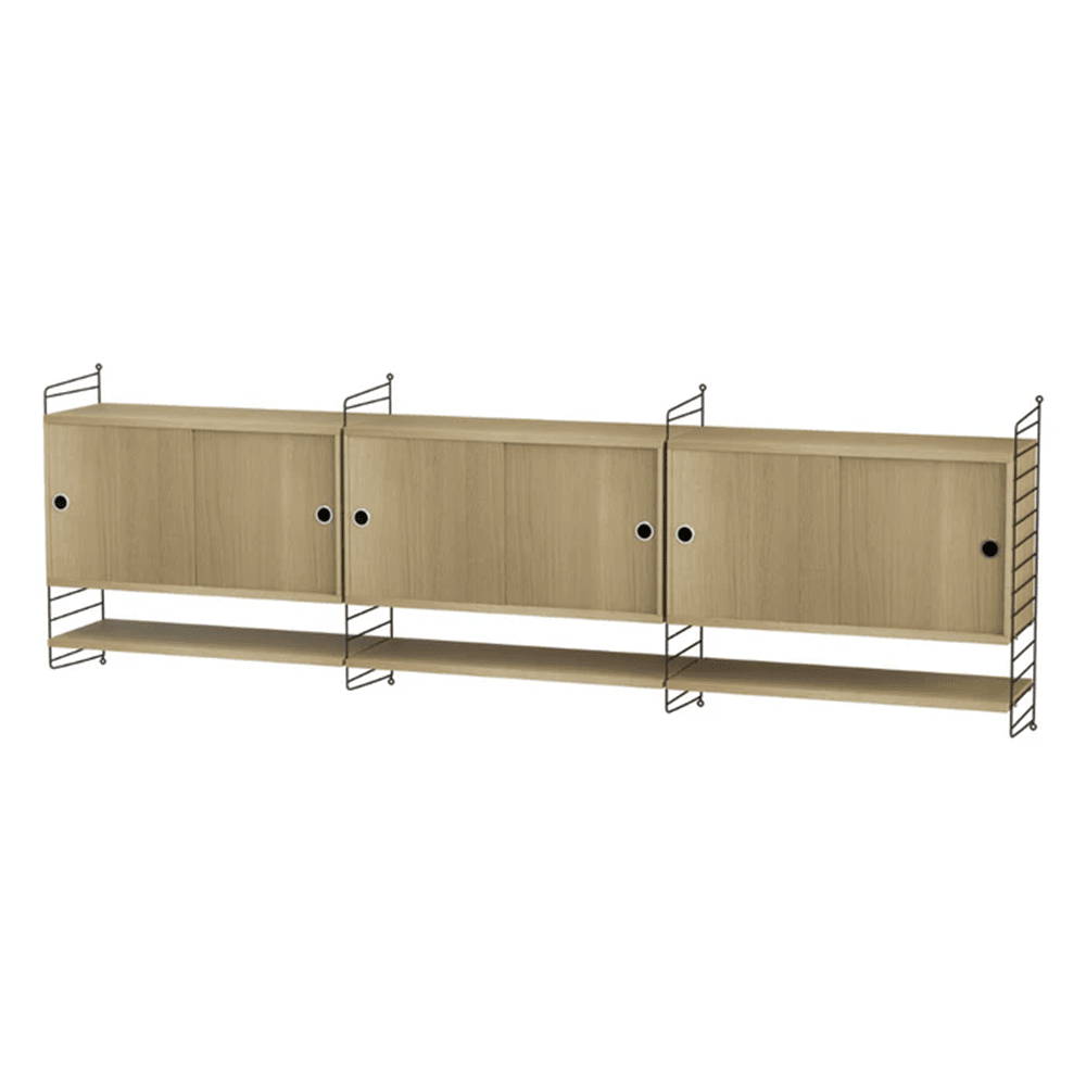 String Living Room E Shelves String Furniture Oak / Black 