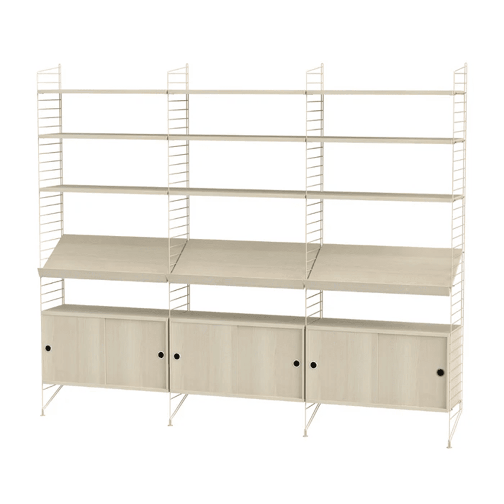 String Living Room G Shelves String Furniture Ash / Beige 