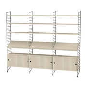 String Living Room G Shelves String Furniture Ash / Black 