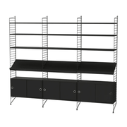 String Living Room G Shelves String Furniture Black Stained Ash / Black 