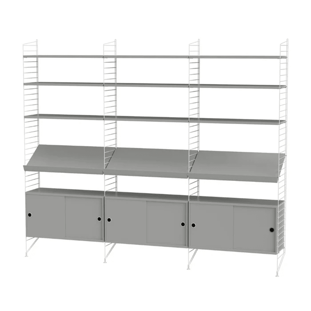String Living Room G Shelves String Furniture Grey / White 