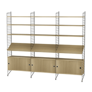 String Living Room G Shelves String Furniture Oak / Black 