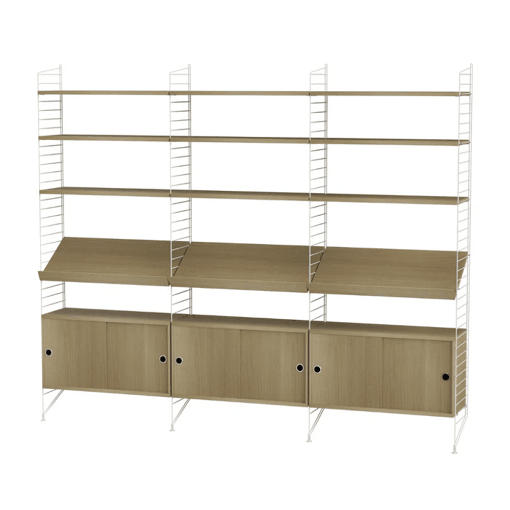 String Living Room G Shelves String Furniture Oak / White 