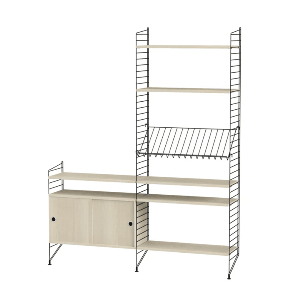 String Living Room K Shelves String Furniture Ash / Black 