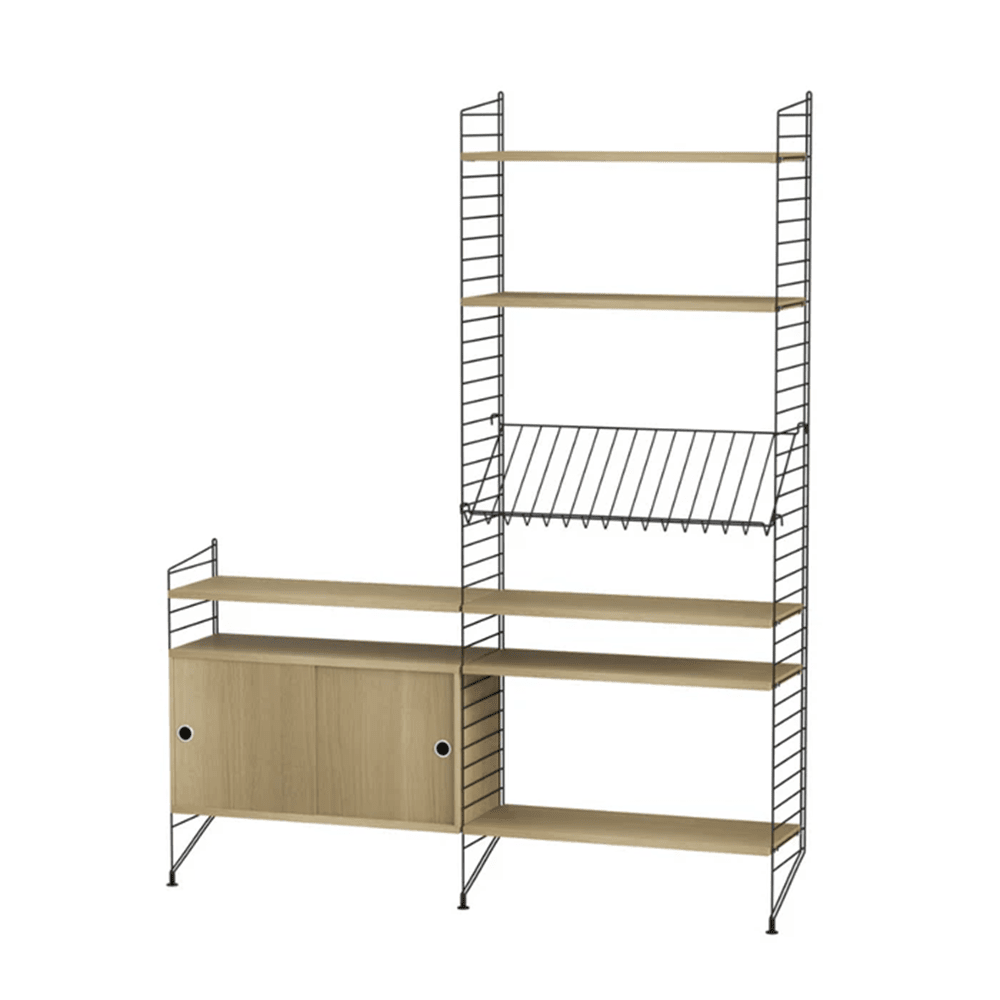 String Living Room K Shelves String Furniture Oak / Black 