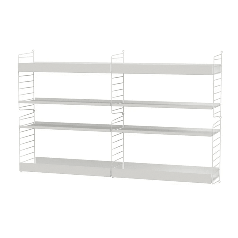 String Living Room L Shelves String Furniture White / White 