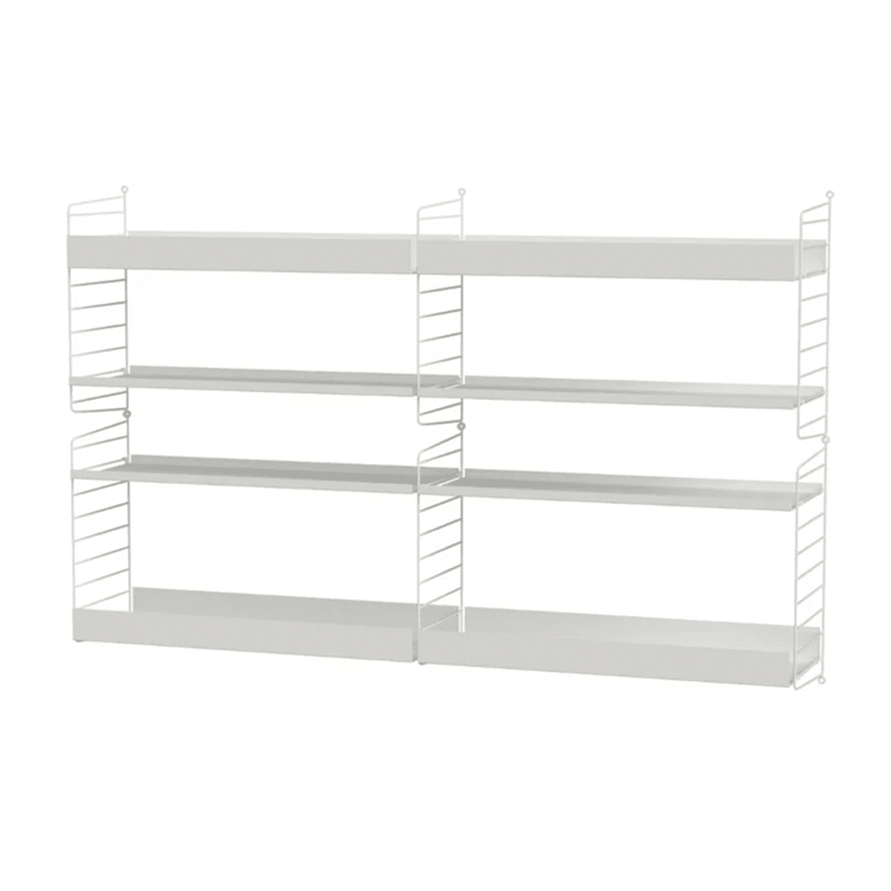 String Living Room L Shelves String Furniture White / White 