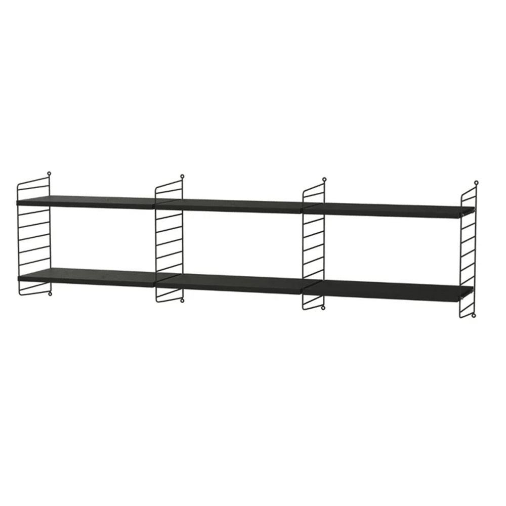 String Living Room O Shelves String Furniture Black Stained Ash / Black 