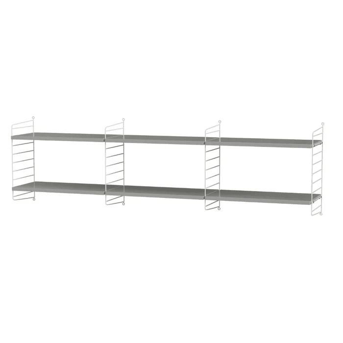 String Living Room O Shelves String Furniture Grey / White 