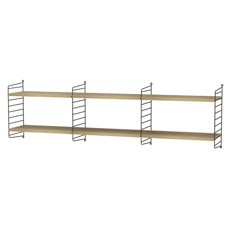 String Living Room O Shelves String Furniture Oak / Black 
