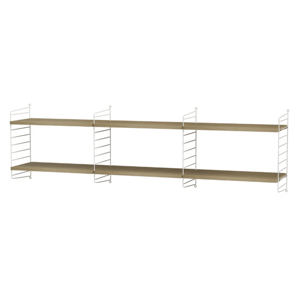 String Living Room O Shelves String Furniture Oak / White 