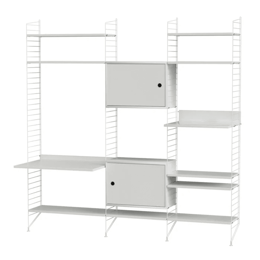 String Living Room P Shelves String Furniture White / White 