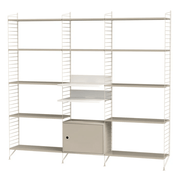 String Living Room Q Shelves String Furniture Beige / Beige 
