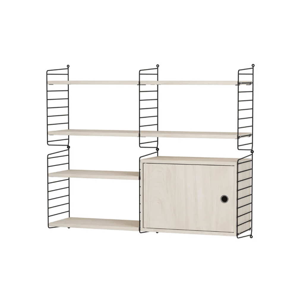 String Living Room R Shelves String Furniture Ash / Black 