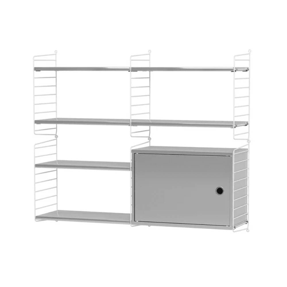 String Living Room R Shelves String Furniture Grey / White 