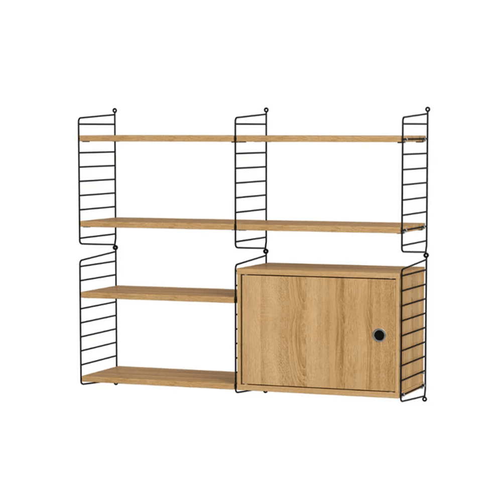 String Living Room R Shelves String Furniture Oak / Black 