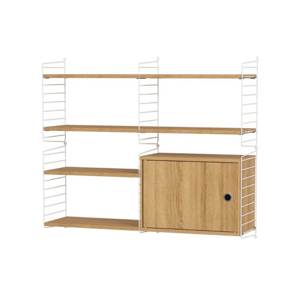 String Living Room R Shelves String Furniture Oak / White 