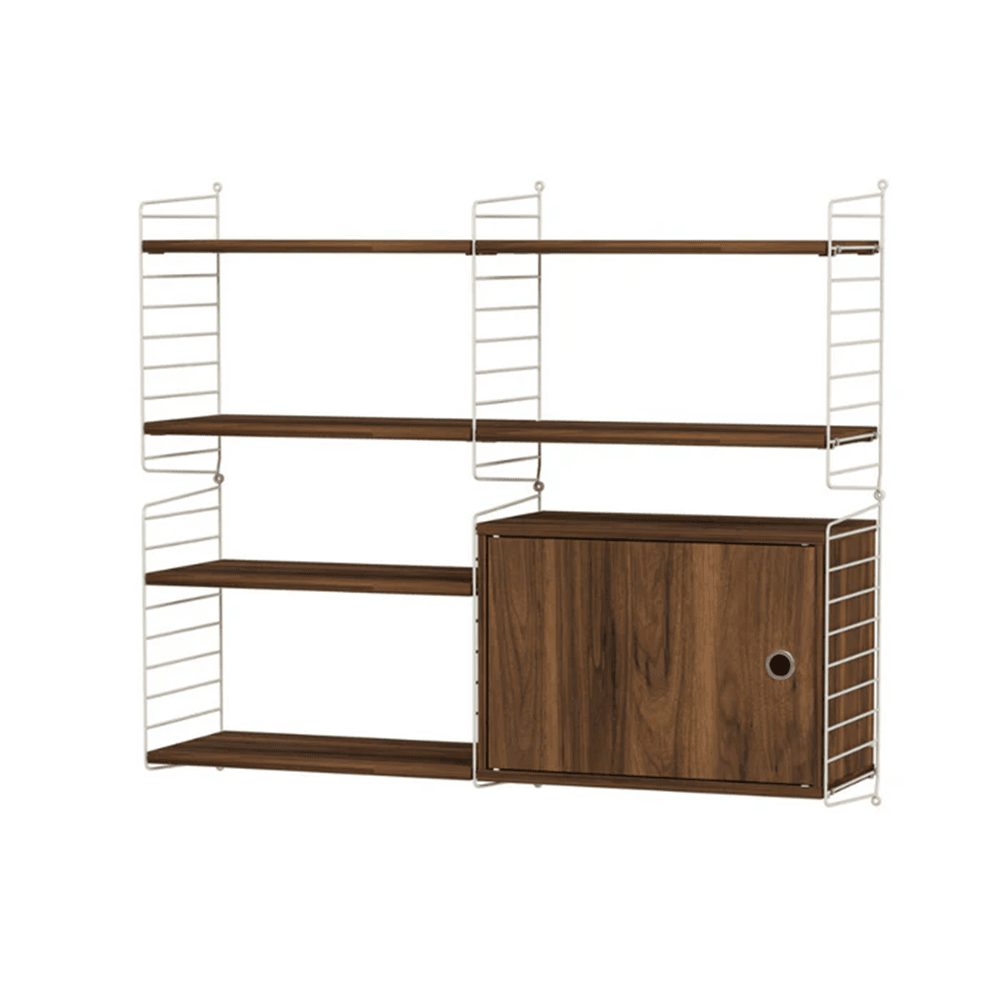 String Living Room R Shelves String Furniture Walnut / Beige 