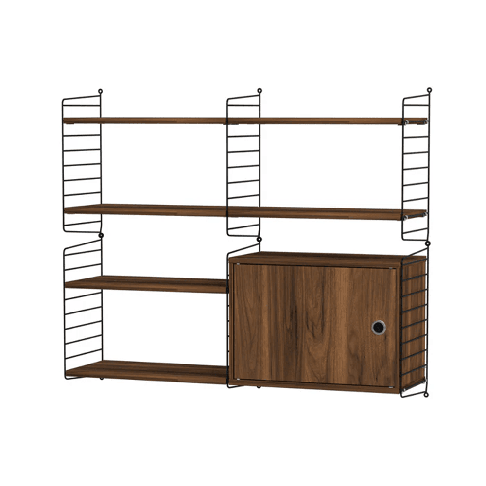 String Living Room R Shelves String Furniture Walnut / Black 