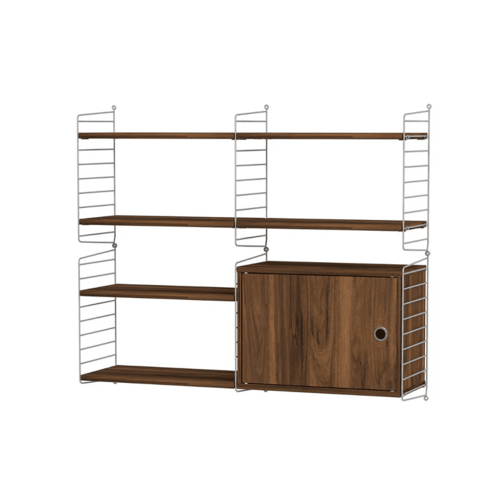 String Living Room R Shelves String Furniture Walnut / Grey 