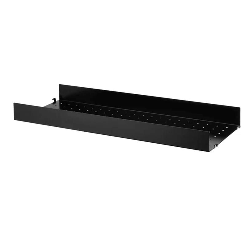 String Metal Shelf with High Edge Shelves String Furniture 30.7 Black 