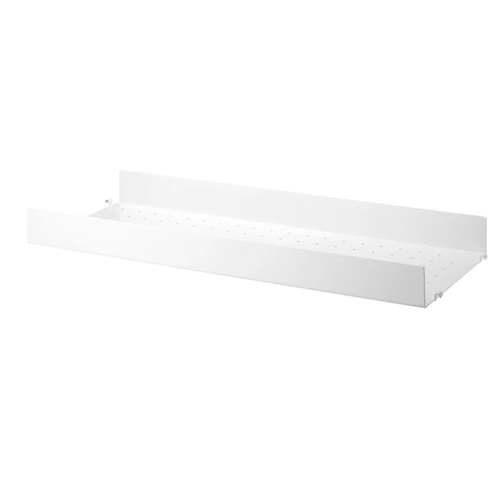 String Metal Shelf with High Edge Shelves String Furniture 30.7 White 