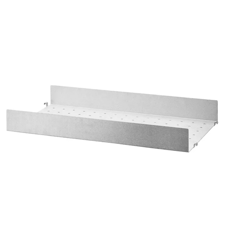 String Metal Shelf with High Edge - Galvanized Accessories String Furniture 