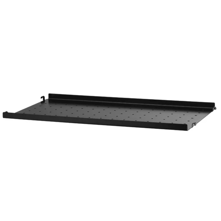String Metal Shelf with Low Edge Shelves String Furniture 22.8 x 11.8 Black 