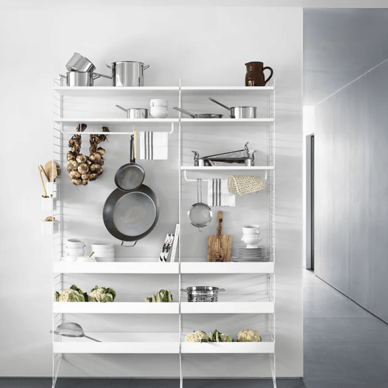 String Metal Shelf with Low Edge Shelves String Furniture 