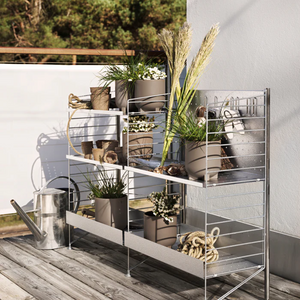 String Metal Shelf with Low Edge - Galvanized