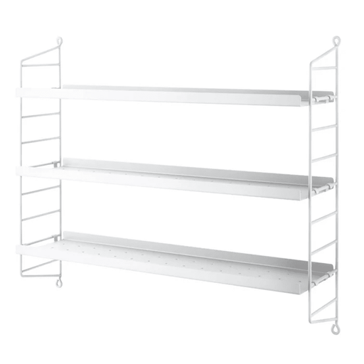 String Pocket Shelf - Metal Shelves String Furniture White / White 