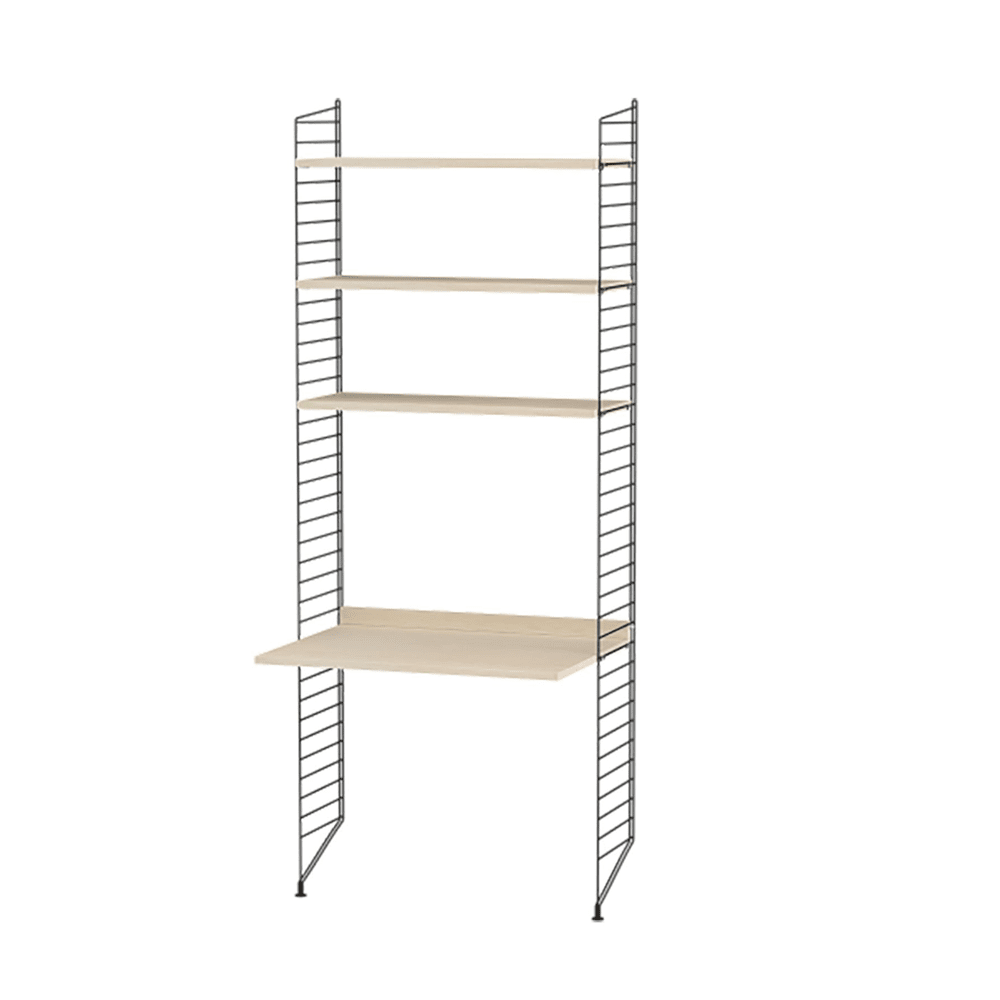 String Workspace A Shelves String Furniture Ash / Black 