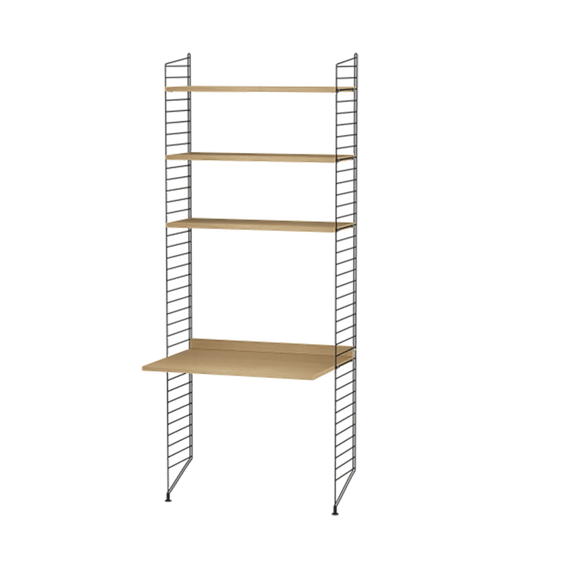 String Workspace A Shelves String Furniture Oak / Black 