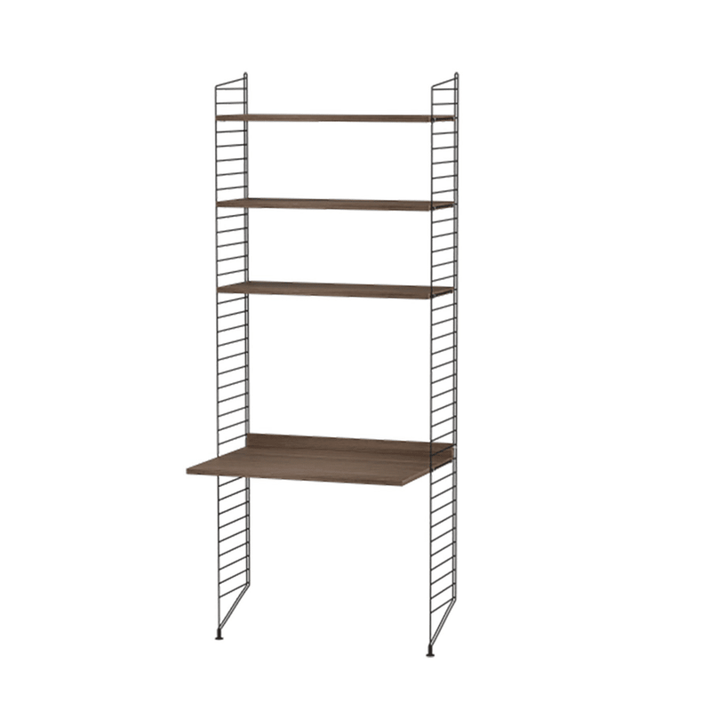 String Workspace A Shelves String Furniture Walnut / Black 