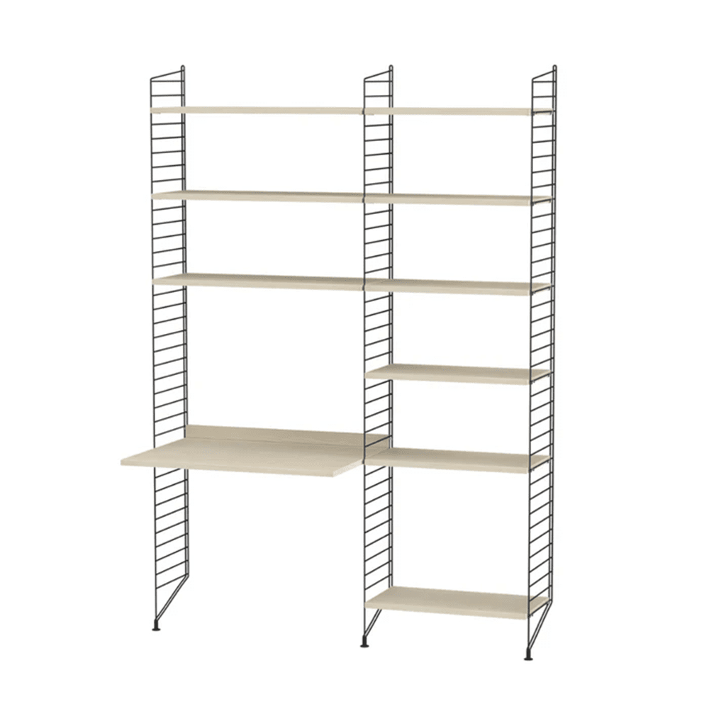 String Workspace B Shelves String Furniture Ash / Black 