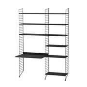 String Workspace B Shelves String Furniture Black Stained Ash / Black 
