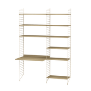 String Workspace B Shelves String Furniture Oak / Beige 